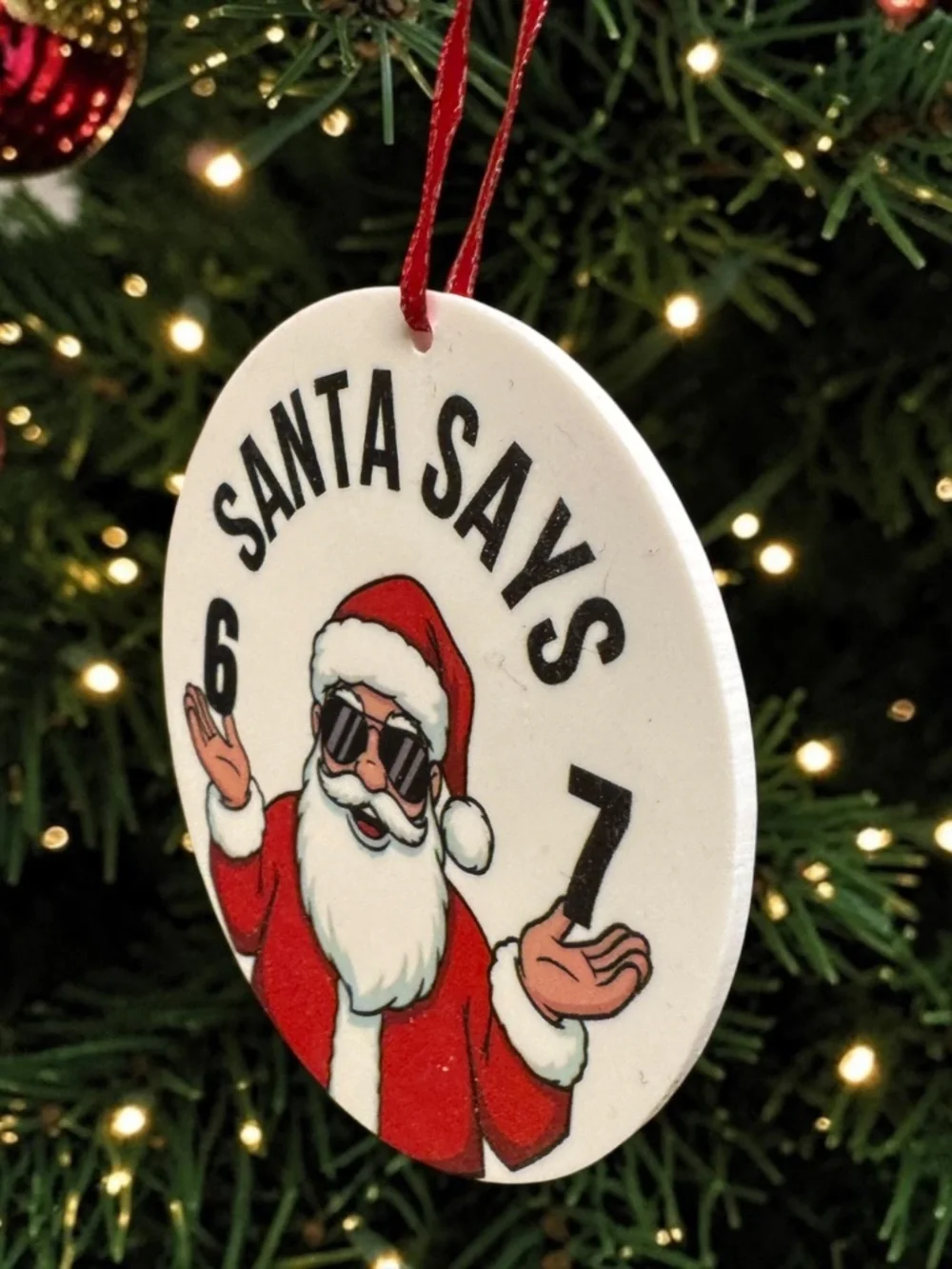 Santa Says 67 Funny Acrylic Christmas Ornament